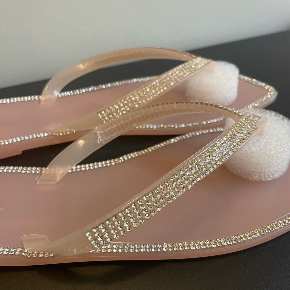 Lauren Lorraine Pink Rhinestone Sandals - Picture 3 of 6
